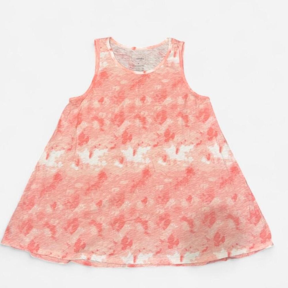 Sonoma Goods for Life Pink Tie-Dye Color Blotch Flowy Tank Top, Size Medium